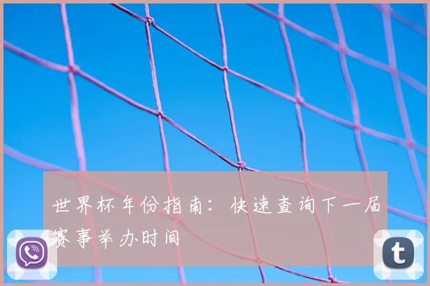 世界杯年份指南:快速查询下一届赛事举办时间